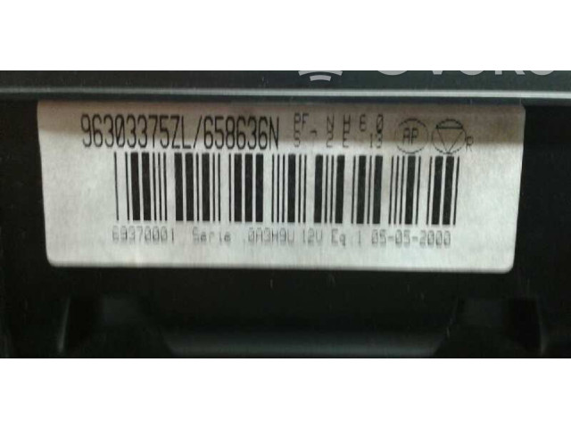 Блок управления климат-контролем 658636N, 96303375ZL   Peugeot 406