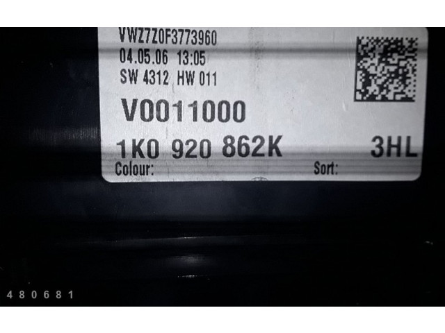 Панель приборов 1K0920862K Volkswagen Jetta V