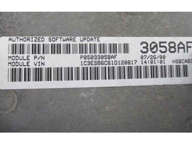 Řídící jednotka 05033058AF, 1C3ESB6C61D120817 Chrysler Neon II 2002