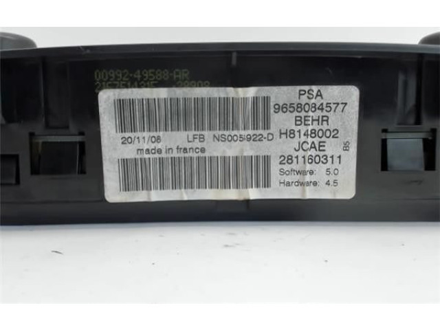 Турбина Блок управления кондиционера воздуха / климата/ печки (в салоне) Citroen C4 Aircross  9658084577, 281160311   для двигателя 9HX (DV6ATED4)      