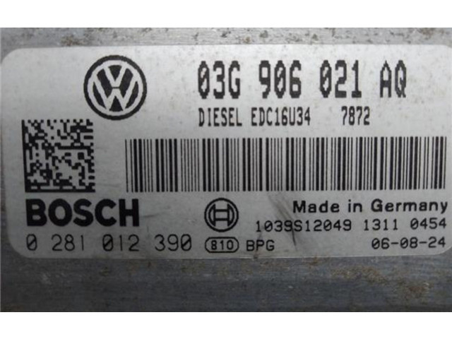 Блок управления 03G906021AQ, 0281012390 Volkswagen Caddy