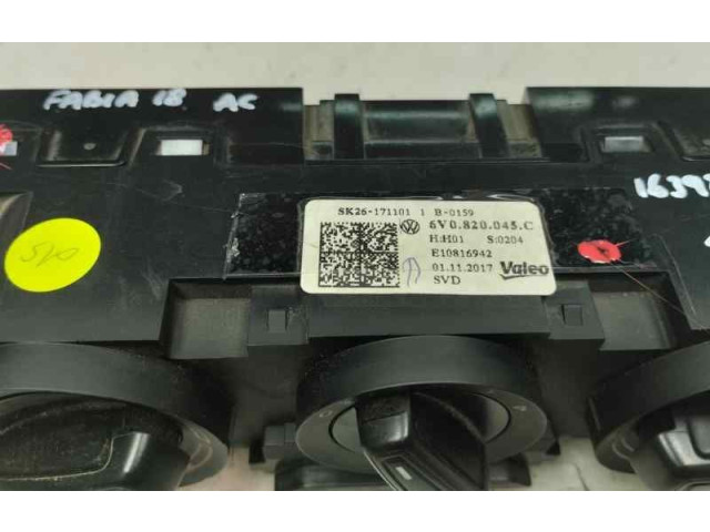 Модуль блока управления кондиционером 6V0820045C   Skoda Fabia Mk3 (NJ)