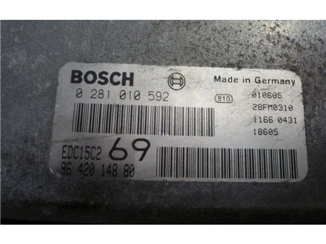 Блок управления двигателем Блок управления 281010592, 9642014880   Peugeot 306