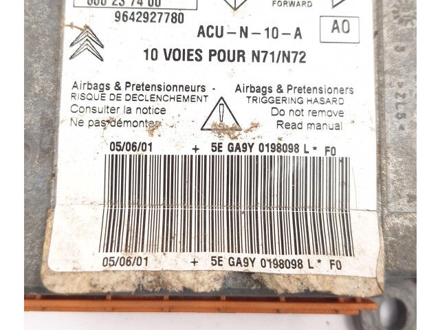 Блок подушек безопасности 9642927780, 600237400 Citroen Xsara