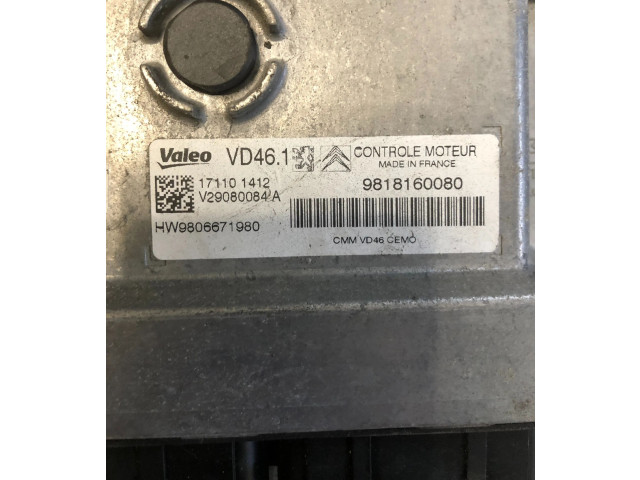 Блок управления двигателя 9818160080, 171101412 Peugeot 2008 I