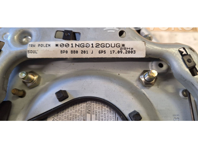 Подушка безопасности водителя 8P0880201J, 001NG012GDUG   Audi A6 S6 C5 4B