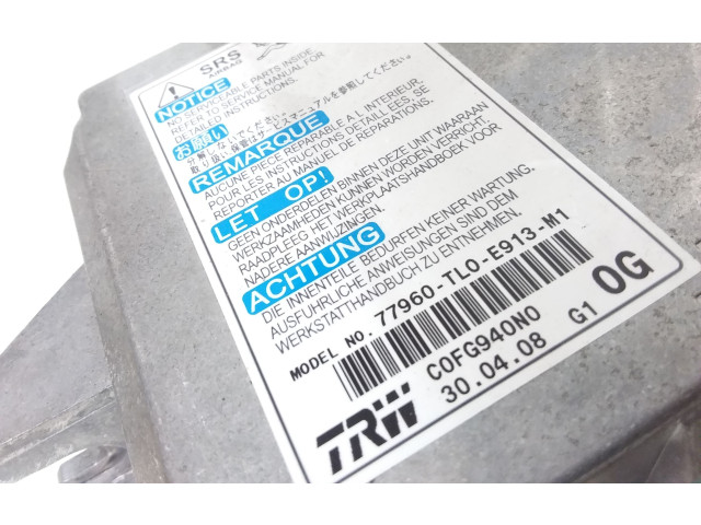 Блок подушек безопасности 77960TL0E913M1, C0FG940N0 Honda Accord