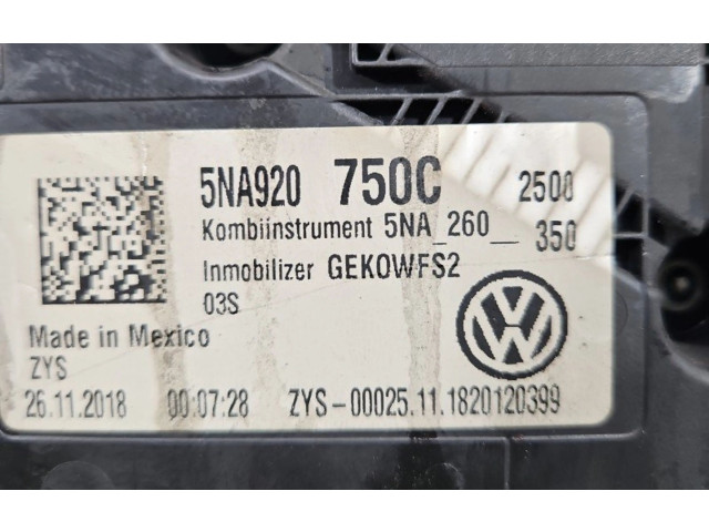 Přístrojová deska Volkswagen Tiguan 2018 5NA920750C, IMPRK1387543