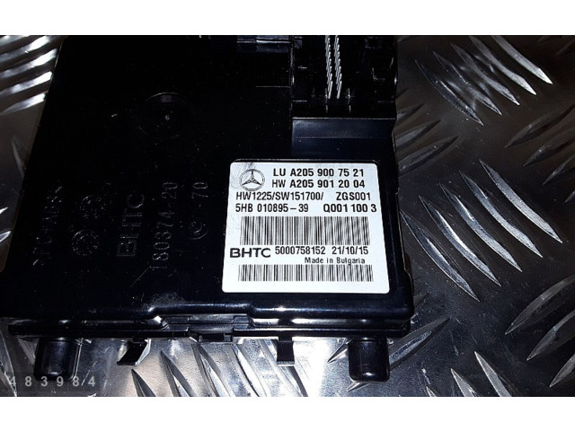 Pojistková skříňka Модуль блока управления кондиционером A2059007521 Mercedes-Benz C W205 2015