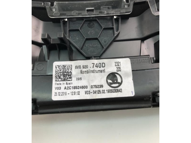 Панель приборов 6V0920740D, NP2149   Skoda Fabia Mk3 (NJ)       