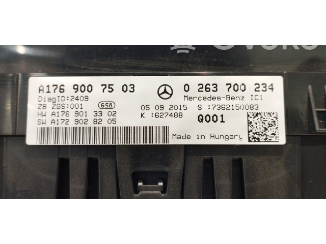 Панель приборов A1769007503, 0263700234   Mercedes-Benz A W176       