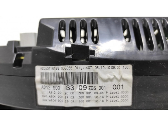 Přístrojová deska Mercedes-Benz E W212 2010 A2129003309, A2129012000