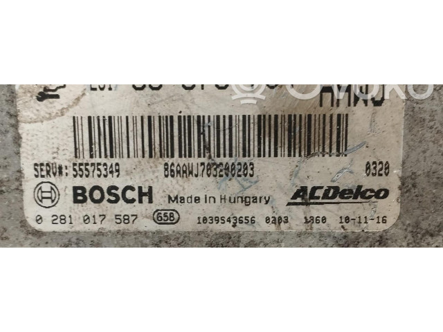 Блок управления двигателя 0281017587, 0281017587   Opel Meriva B