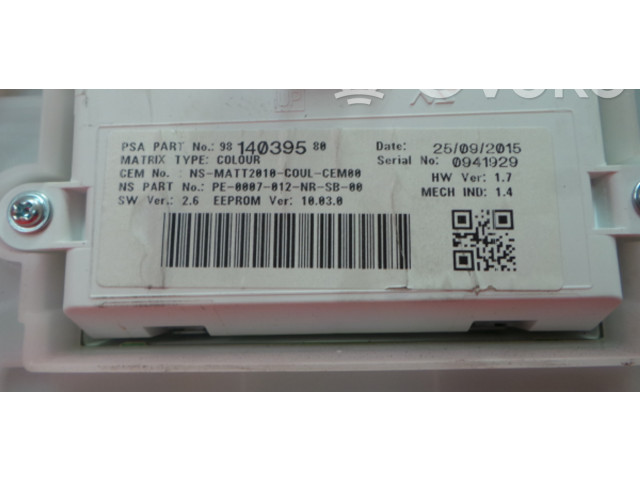 Спидометр (приборный щиток)    98140395, 0941929   Peugeot 2008 I