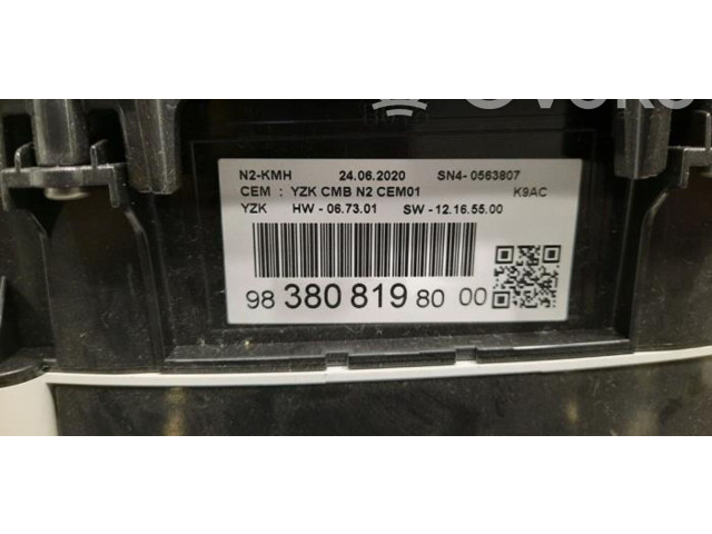 Přístrojová deska Citroen Berlingo 2020 9838081980