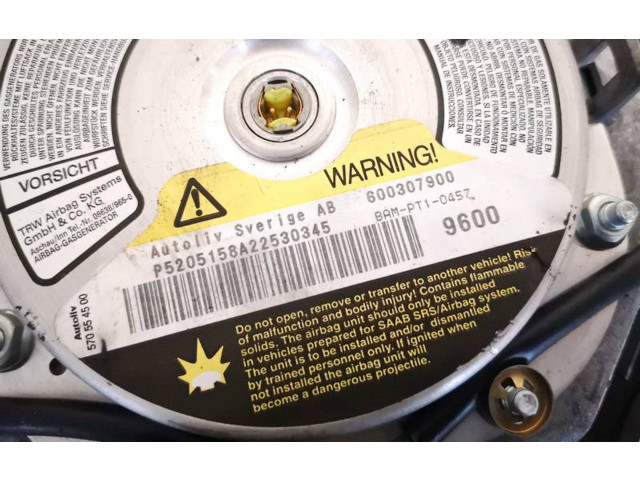 Подушка безопасности водителя 600307900, p5205158a Saab 9-5