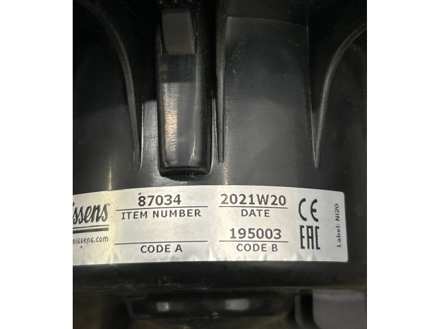 Вентилятор печки    87034, 2021W20   Volkswagen Caddy