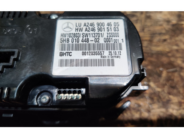 Блок управления климат-контролем A2469004605, 5HB010448 Mercedes-Benz A W176