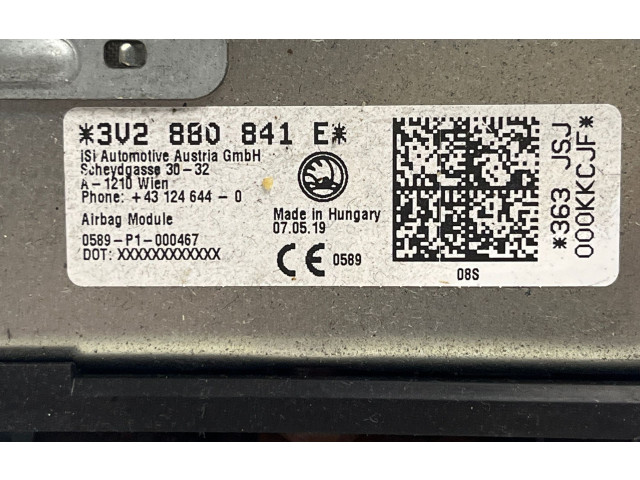 Боковая подушка безопасности 3V2880841E   Skoda Superb B8 (3V)