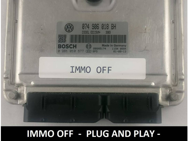 Блок управления двигателя 074906018BH, 0281010677   Volkswagen Transporter - Caravelle T4