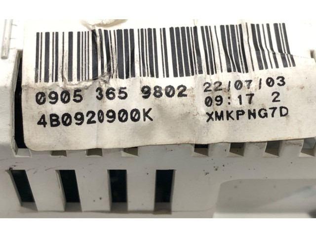 Панель приборов 4B0920900K Audi A6 S6 C5 4B