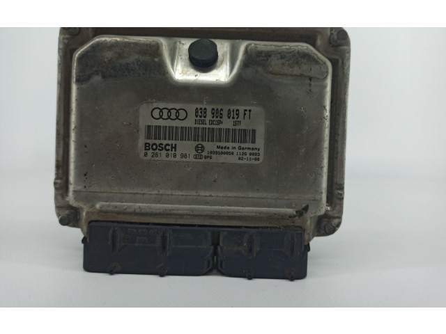 Блок управления двигателя 038906019FT, 0281010981   Audi A3 S3 8L