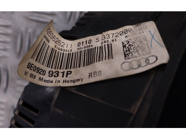 Панель приборов 8E0920931P, 0263626211   Audi A4 Allroad       