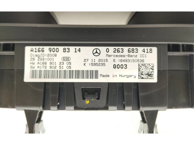Панель приборов A1669008314, P800   Mercedes-Benz GL X166       