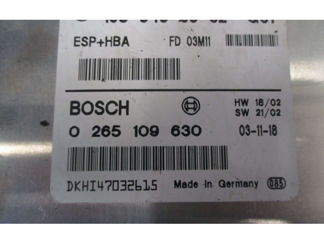 Блок управления АБС 0265109630, 0265109630   Mercedes-Benz A W168