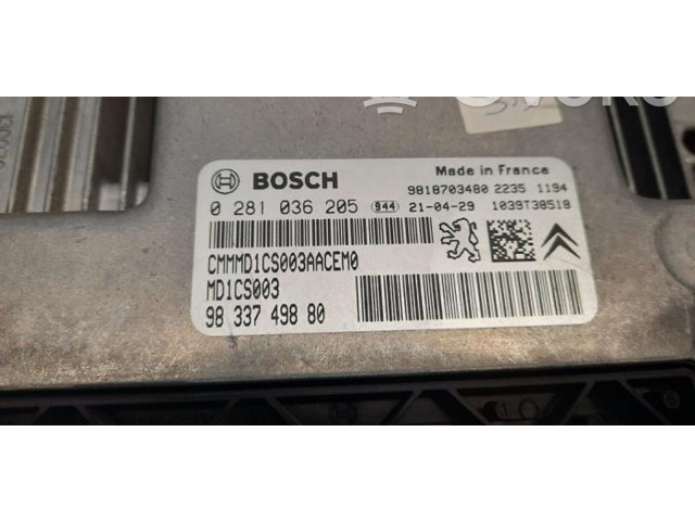 Блок управления двигателя 9833749880 Opel Combo E