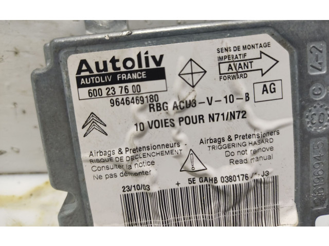 Блок подушек безопасности 9646469180, 600237600 Citroen Xsara