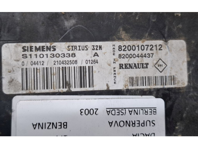 Блок управления двигателя 8200107212, DAC91268 Dacia Logan I