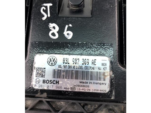 Блок управления двигателем Блок управления 03L907309AE, 0281017946   Volkswagen PASSAT B6
