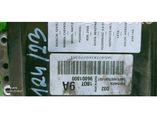 Блок управления двигателем Блок управления 5WY5407A Chevrolet Matiz