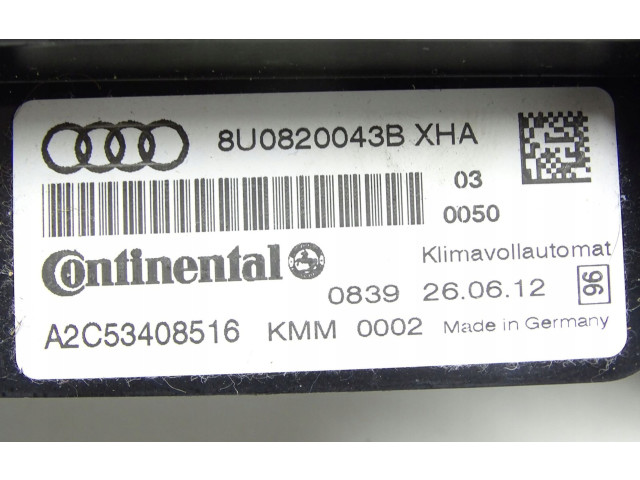 Блок управления климат-контролем 8U0820043B, 8U0820043B Audi Q3 8U