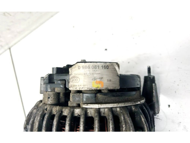 Генератор 0986081160, 0986081160   Volkswagen Touran II      