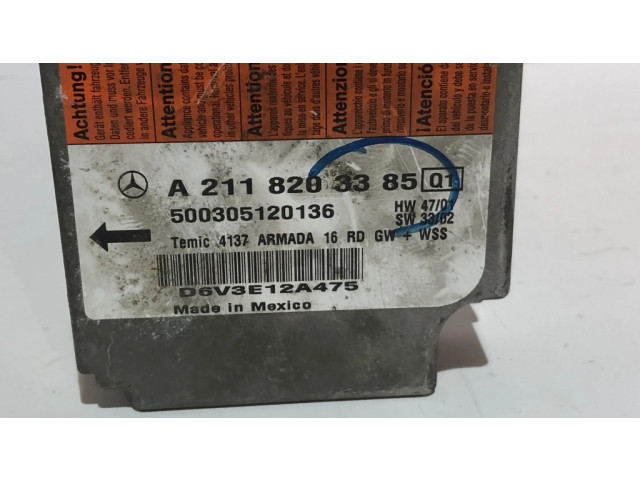 Блок подушек безопасности A2118203385, 50030512036   Mercedes-Benz E W211