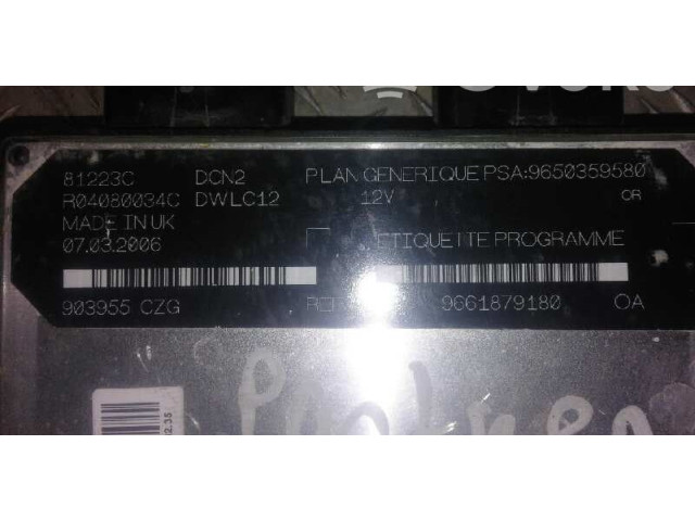 Řídící jednotka 9650359580, 9661879180   Citroen Berlingo 2002