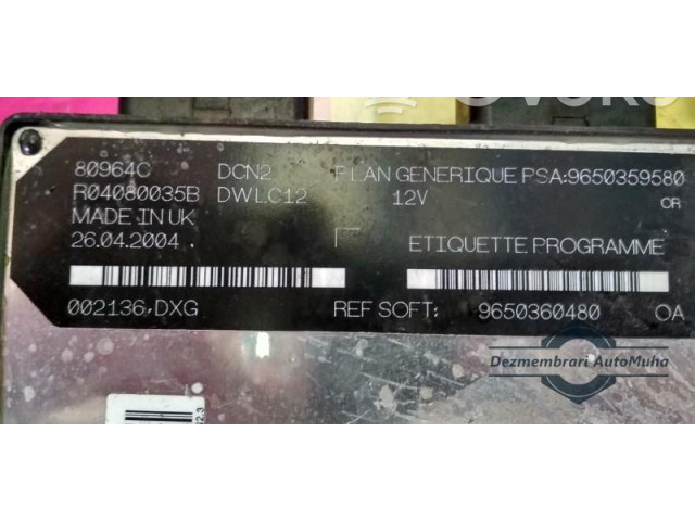 Řídící jednotka 9650359580 Citroen Berlingo 1997