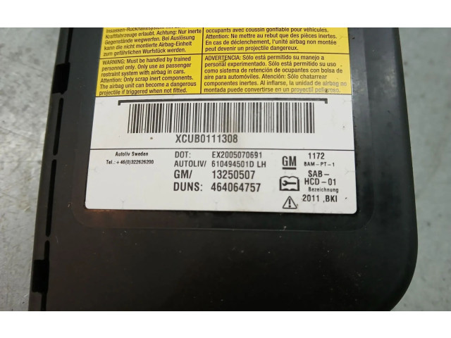 Надувная подушка для сиденья 13250507, 464064757   Opel Meriva B