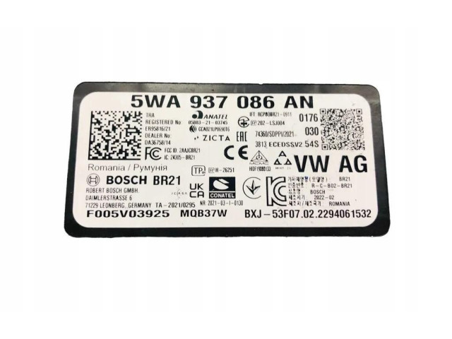 Блок управления 5WA937086AN, 5WA937086AN   Cupra Leon