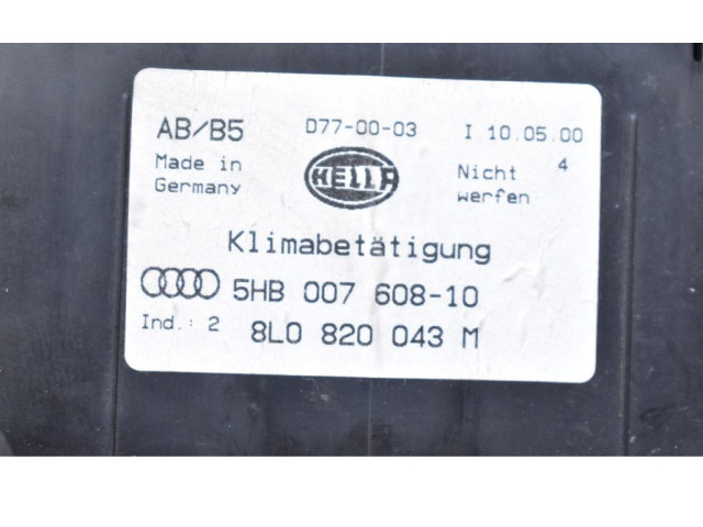 Блок управления климат-контролем 8L0820043M, 8L0820043M   Audi A3 S3 8L
