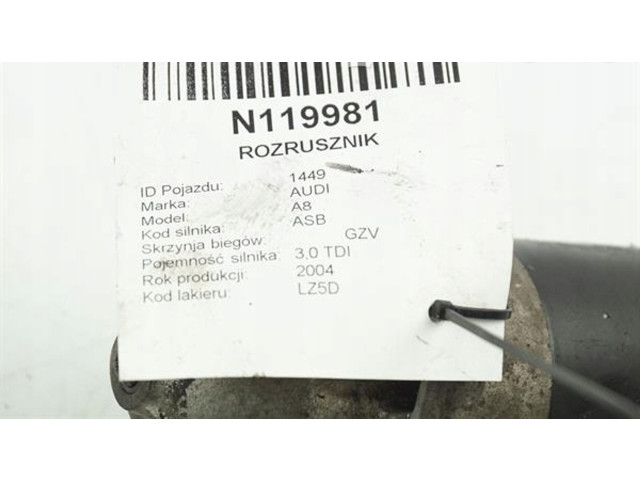 Turbodmychadlo Стартер Audi A8 S8 D3 4E ASB