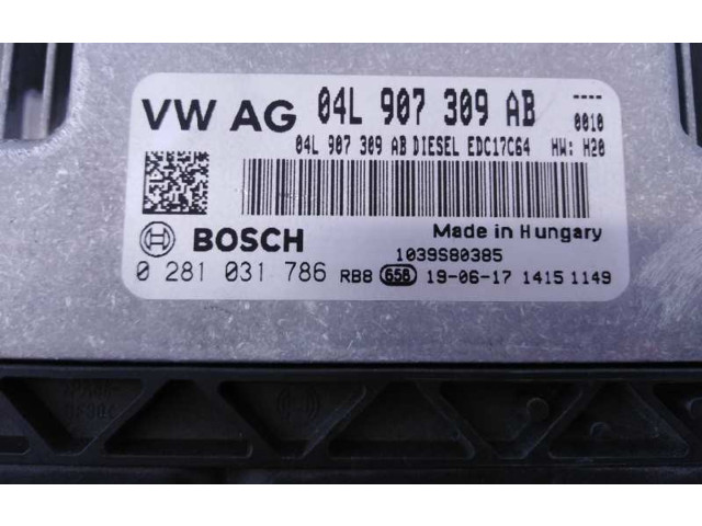 Блок управления двигателя 04L907309AB, 0281031786 Volkswagen Caddy