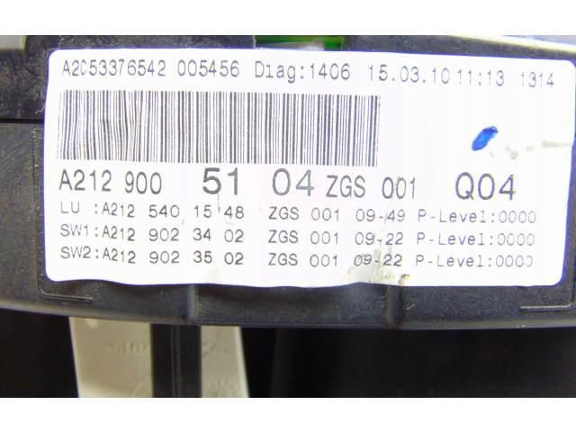 Přístrojová deska Mercedes-Benz E C207 W207 2009 A2129005104