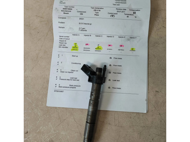 Vstřikovač 0445116024, 8H8V8IH BMW X5 E70 pro naftový motor 3.0 N57D30A