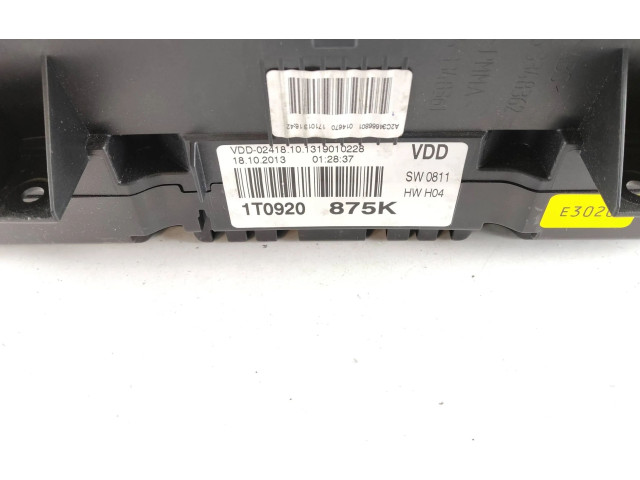 Панель приборов 1T0920875K, 18102013 Volkswagen Touran II