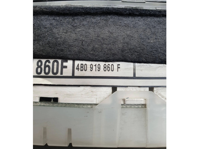 Спидометр (приборный щиток)  4B0919860F   Audi A6 S6 C5 4B 