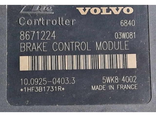 Блок АБС 8671224   Volvo  V70  2000 - 2004 года