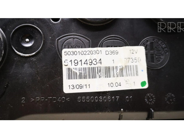 Přístrojová deska Fiat Punto Evo 2011 51914934, 503010220301